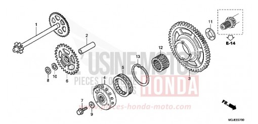 EMBRAYAGE DE DEMARRAGE CBF1000FAC de 2012